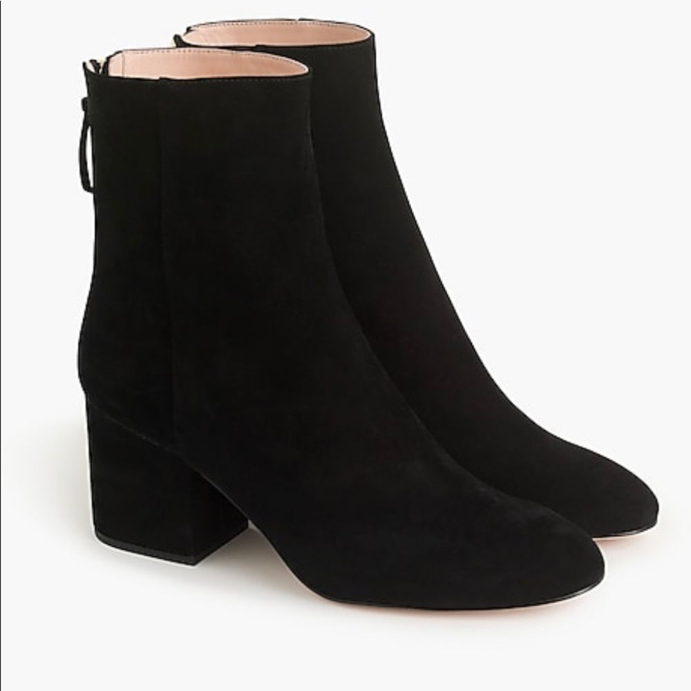 Black Suede J.Crew Ankle Booties